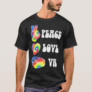 T-shirt Vr Virtual Reality Jeu Gamer Pc Peace Love Vr R