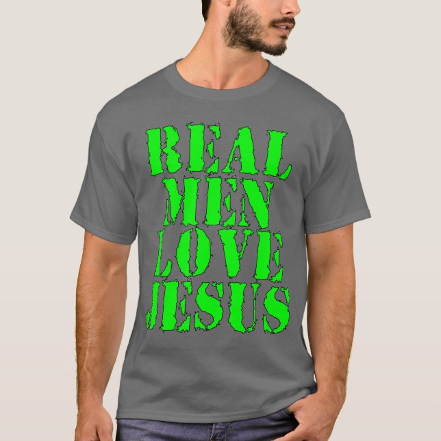 T-shirt Vrai amour Jésus d'hommes (Devant)