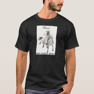 T-shirt Vrai Bronc de selle de tour de cowboys