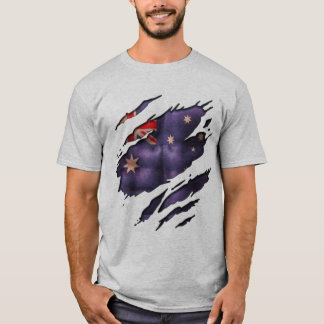 T-shirt Vrai couleurs Aussie Drapeau Tear