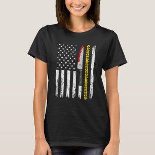 T-shirt Vrai crime Drapeau américain Patriotique Murderino