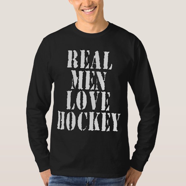 T-shirt Vrai hockey d'amour d'hommes (Devant)