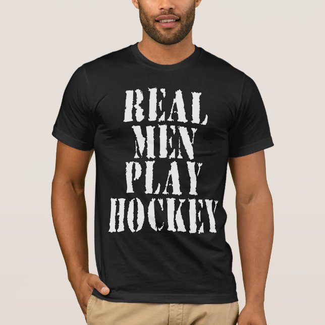 T-shirt Vrai hockey de jeu d'hommes (Devant)