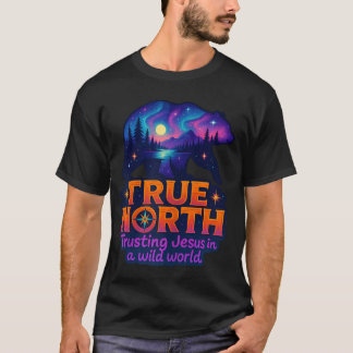 T-shirt Vrai-Nord-Ours Christianisme Plein Air Randonnée F
