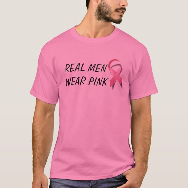 T-shirt Vrai rose de vêtements pour hommes (Devant)