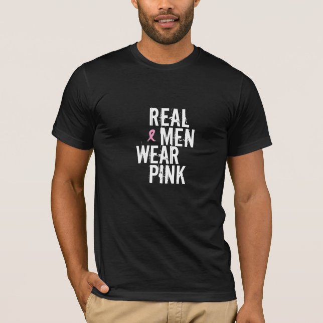 T-shirt Vrai rose de vêtements pour hommes (Devant)