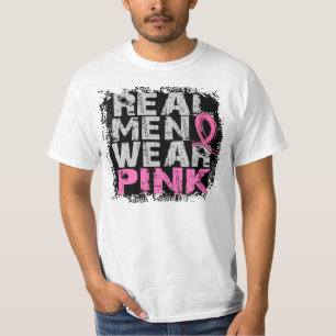T-shirt Vrai rose de vêtements pour hommes de cancer du
