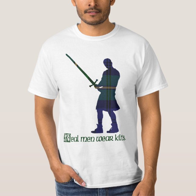T-shirt Vrai tartan d'écossais de Gordon de kilts de (Devant)