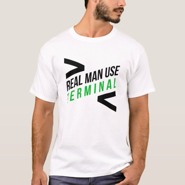 T-shirt Vrai terminal d'utilisation d'hommes (Devant)