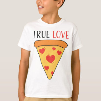 T-shirt Vraie Amour Pizza Filles Garçons Enfants