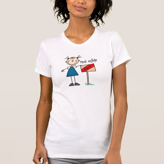T-shirt Vraie chemise d'agent immobilier (Devant)