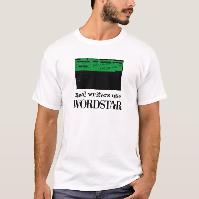 T-shirt Vraie chemise de l'utilisation WORDSTAR d'auteurs (Devant)