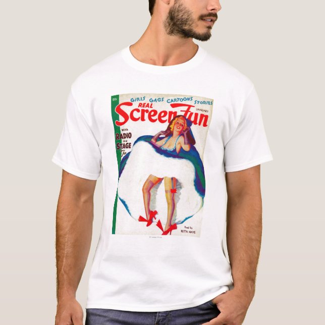 T-shirt Vraie couverture de magazine d'amusement d'écran 3 (Devant)