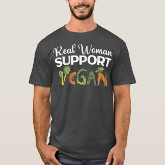 T-shirt Vraie Femmes Soutien Végétal Végétal Végétarien V
