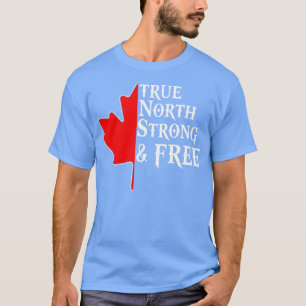 T-shirt Vraie Feuille d'érable libre Fort Nord Drapeau can