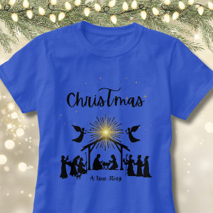 T-shirt Vraie histoire Noël chrétien Nativité Jésus