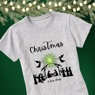 T-shirt Vraie histoire Noël chrétien Nativité Jésus