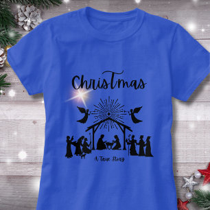T-shirt Vraie histoire Noël chrétien Nativité Jésus