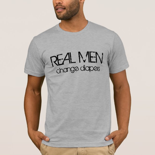 T-shirt Vraies couches-culottes de changement d'hommes (Devant)