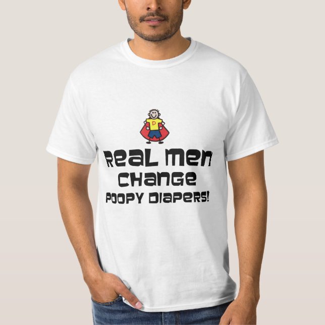 T-shirt Vraies couches-culottes de Poopy de changement (Devant)