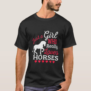 T-shirt Vraiment aime les chevaux