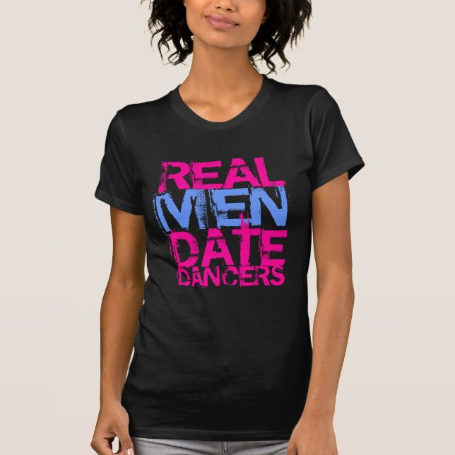 T-SHIRT VRAIS DANSEURS DE DATE D'HOMMES (Devant)