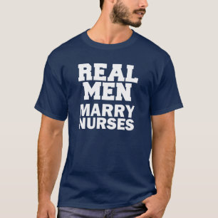 T-shirt Vrais hommes mariés infirmières marrante mari drôl