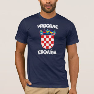 T-shirt Vrgorac, Croatie avec le manteau des bras