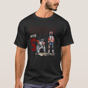T-shirt Vroom Je fête mes 5 ans en moto cross drôle