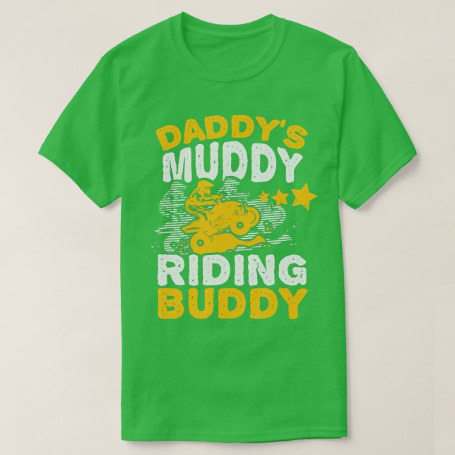T-shirt VTT Daddy Muddy Riding Buddy Père Son Quad VTT (Design devant)