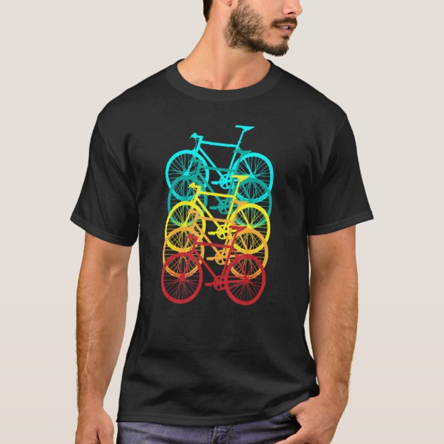 T-shirt VTT de style rétro (Devant)
