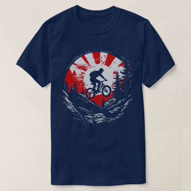 T-shirt VTT retro downhill (Design devant)