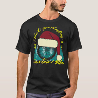 T-shirt VTT souhaite Noël cross-country cyclisme