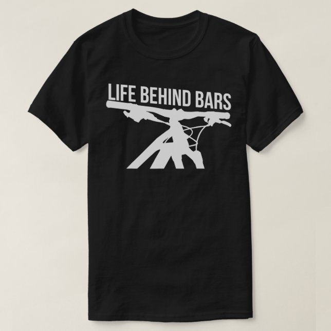 T-SHIRT VTT VTT VIE DERRIÈRE LES BARS (Design devant)