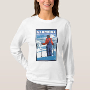 T-shirt Vue admirative de VermontSkier