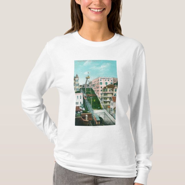 T-shirt Vue aérienne de chariot à vol d'anges (Devant)