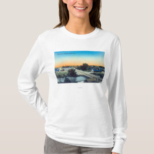 T-shirt Vue aérienne de côté sud de TownPorterville, CA