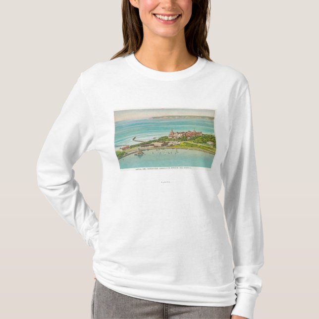 T-shirt Vue aérienne de del Coronado d'hôtel (Devant)
