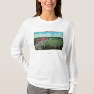 T-shirt Vue aérienne de gymnase d'université d'état de 