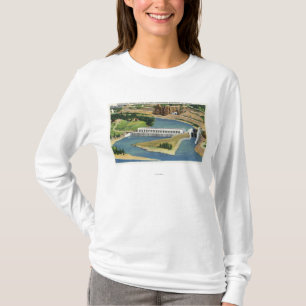 T-shirt Vue aérienne de la centrale de barrage de