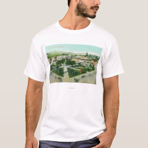 T-shirt Vue aérienne de la ville PlazaHealdsburg, CA