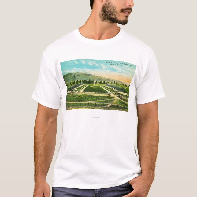 T-shirt Vue aérienne de l'agence indienne (Devant)