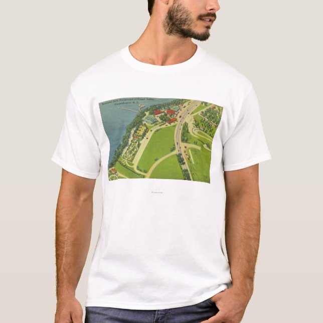 T-shirt Vue aérienne de parc de Roseland (Devant)