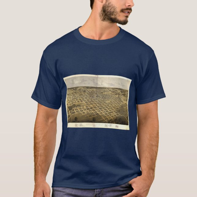 T-shirt Vue aérienne de Springfield (Devant)