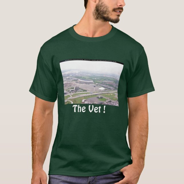 T-shirt Vue aérienne de Veterans Stadium de PA de (Devant)