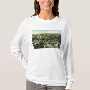 T-shirt Vue aérienne de ville, de caserne de pompiers et