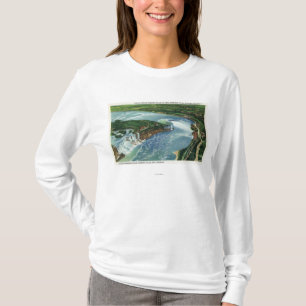 T-shirt Vue aérienne des chutes du Niagara entières 2
