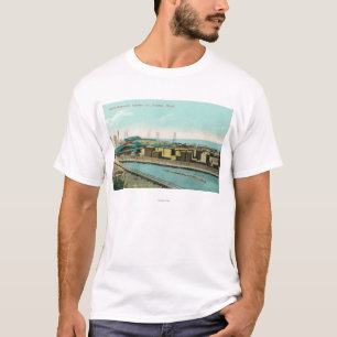 T-shirt Vue aérienne du bois de charpente Co de