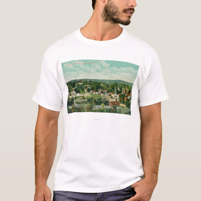 T-shirt Vue aérienne du CityPaso Robles, CA (Devant)