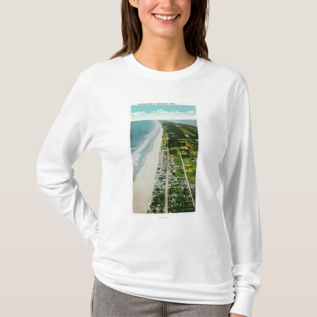 T-shirt Vue aérienne du du front de mer (Devant)